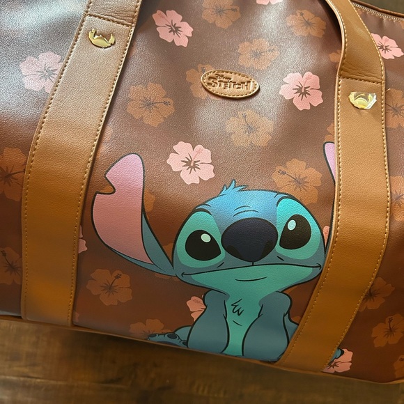 Disney Brown Sakura Stitch Travel Tote - Picture 8 of 8
